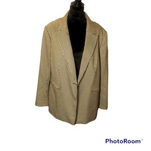 H&M New plus Size Plaid Blazer